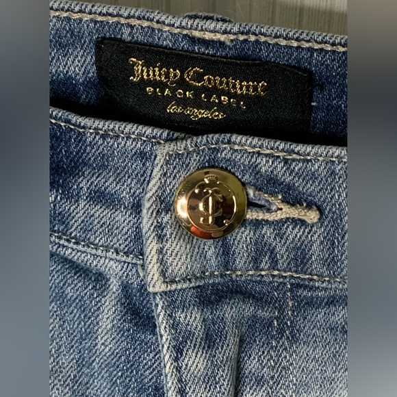 Juicy Couture - Light Blue Bleach Dye Pattern Jeans - Size 27 - Picture 8 of 12